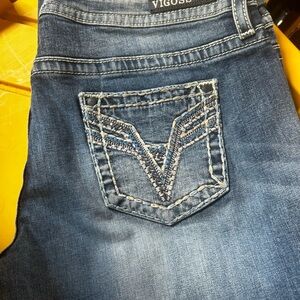 Vigoss Women's Denim Jeans with Embroidered Pocket